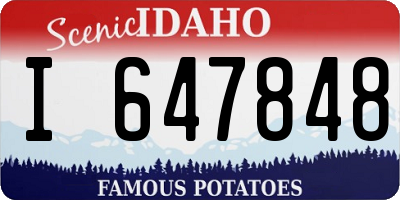 ID license plate I647848