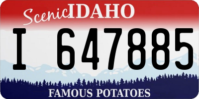 ID license plate I647885