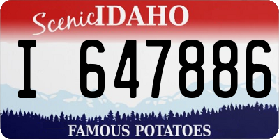 ID license plate I647886