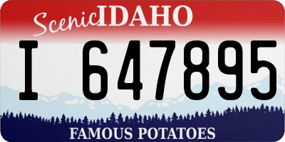 ID license plate I647895
