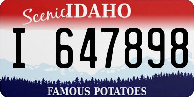 ID license plate I647898