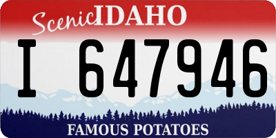 ID license plate I647946