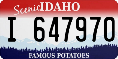 ID license plate I647970