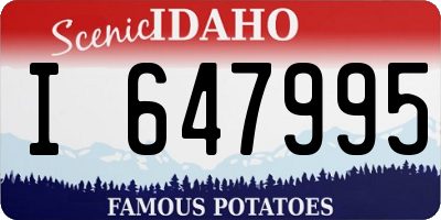 ID license plate I647995