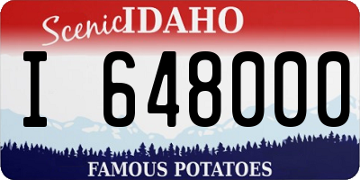 ID license plate I648000