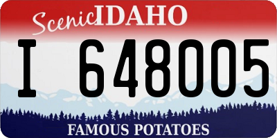 ID license plate I648005
