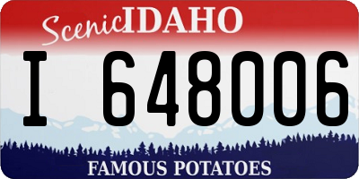 ID license plate I648006