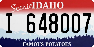 ID license plate I648007