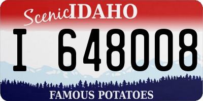 ID license plate I648008
