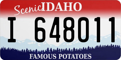 ID license plate I648011