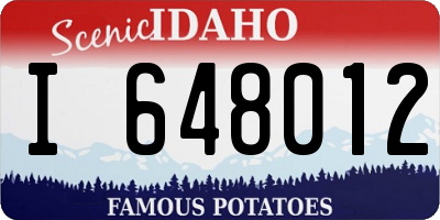 ID license plate I648012