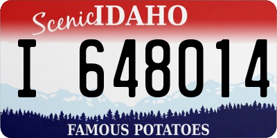 ID license plate I648014