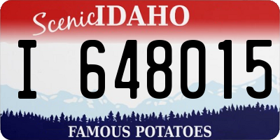 ID license plate I648015