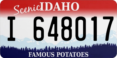 ID license plate I648017