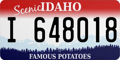 ID license plate I648018