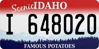 ID license plate I648020
