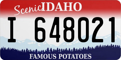ID license plate I648021
