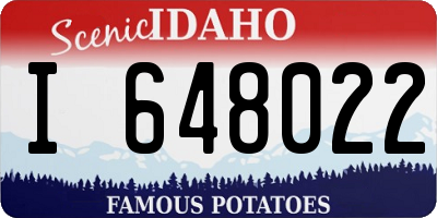 ID license plate I648022