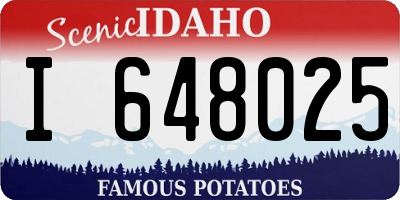 ID license plate I648025