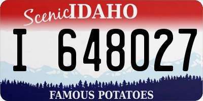 ID license plate I648027