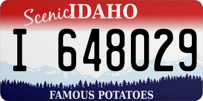 ID license plate I648029
