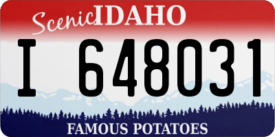 ID license plate I648031