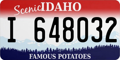 ID license plate I648032