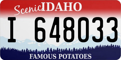 ID license plate I648033