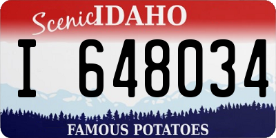 ID license plate I648034