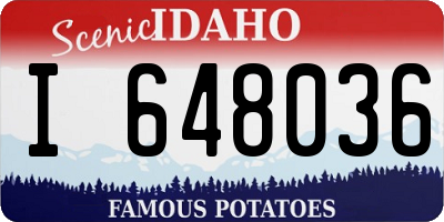 ID license plate I648036