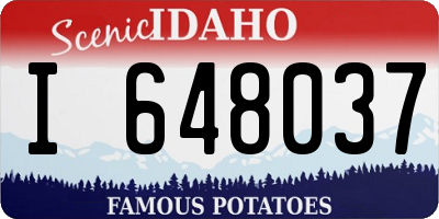 ID license plate I648037