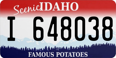ID license plate I648038