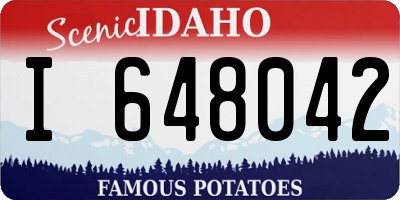ID license plate I648042