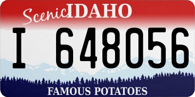 ID license plate I648056
