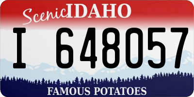 ID license plate I648057