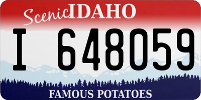 ID license plate I648059