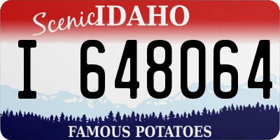 ID license plate I648064