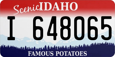 ID license plate I648065