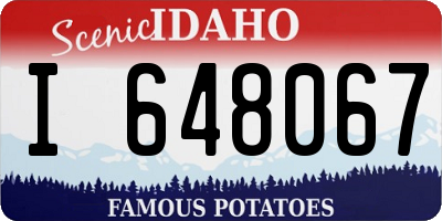 ID license plate I648067