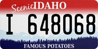ID license plate I648068