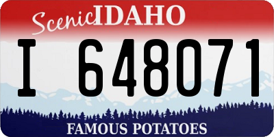 ID license plate I648071