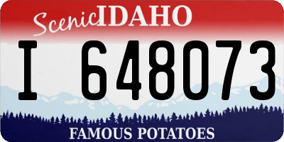 ID license plate I648073