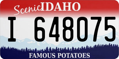 ID license plate I648075