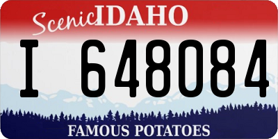 ID license plate I648084