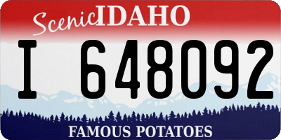 ID license plate I648092