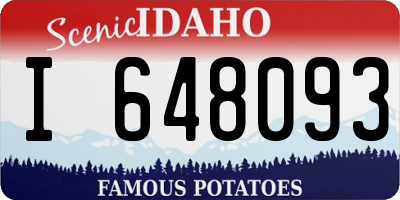ID license plate I648093