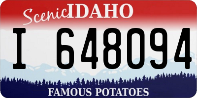 ID license plate I648094