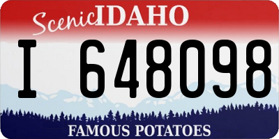 ID license plate I648098