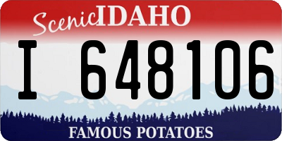 ID license plate I648106