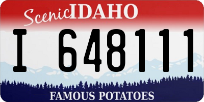 ID license plate I648111